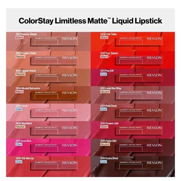 Revlon Colorstay Limitless Matte Lipstick Lot Of 10 - Picture 12 of 16